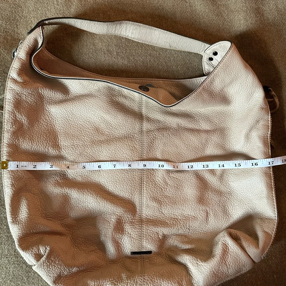 Rebecca Mincoff Cream Leather Hobo Bag
